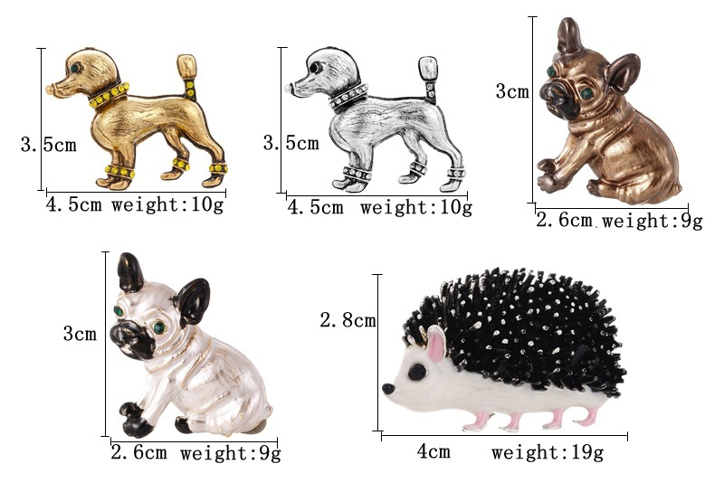 Animal Collection Brooch with Diamonds, Versatile Rabbit, Dog, Horse, Penguin Brooch, Enamel Fashion Accessories, Pins, Ready for Sale