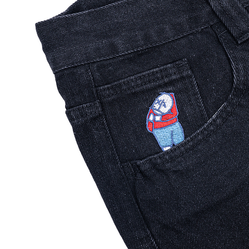 5点パンツ メンズ ショートパンツ アメリカンレトロ グラデーション ルーズ ワイドレッグ デニム ショートパンツ メンズ トレンド ブランド ハイストリート ストレート ショートパンツ|undefined