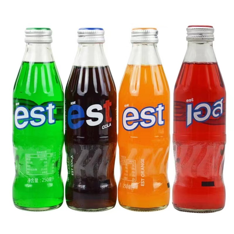 泰国进口est汽水多种口味可选整箱250nl*24瓶饮料
