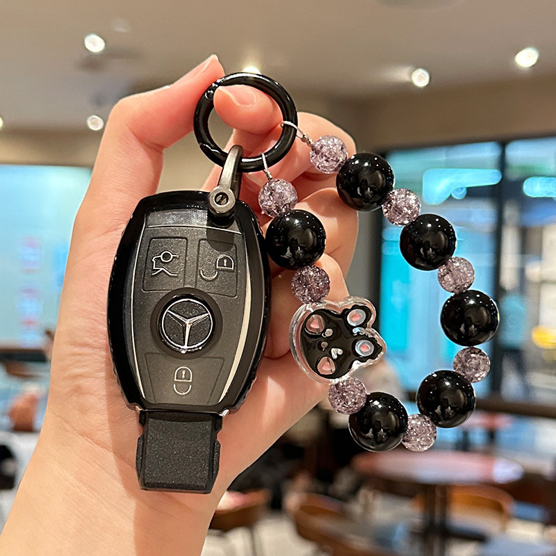 메르세데스-벤츠 B [투명 블랙] 유약 토끼 체인