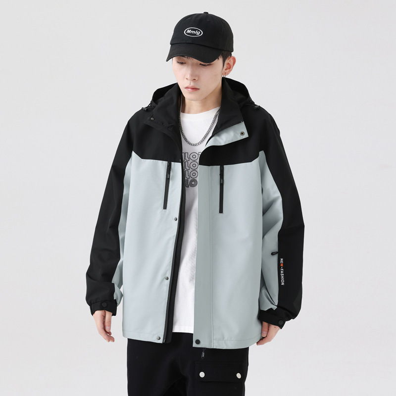 Chaqueta de estilo de caída para hombres y mujeres de otoño de una sola capa delgada chaqueta windbreaker al aire libre caminata ropa de montaña pareja chaqueta deportiva