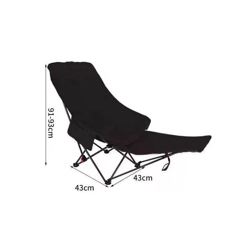 Silla de campamento portátil ajustable al aire libre de cuatro velocidades con asiento de almuerzo con asiento para los pies