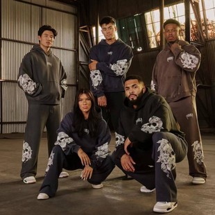 2025 American Trendy Casual Suit Autumn and Winter New Men's and Women's Sports Fitness Sweatshirt and Sweatpants Two-Piece Set