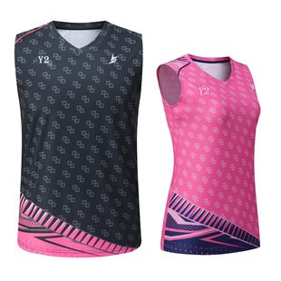 New Sleeveless Badminton Clothing Vest Men's Sportswear Suit Competition Clothing Women's Kidsren's Training Clothing 217