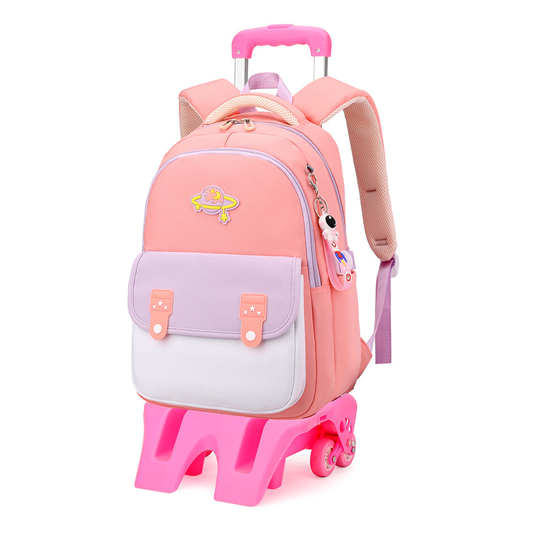 Mochila infantil de pescado natural para estudiantes de primaria grados 1 - 3 - 4 mochila de tirón para subir escaleras mochila de doble propósito al por mayor transfronteriza