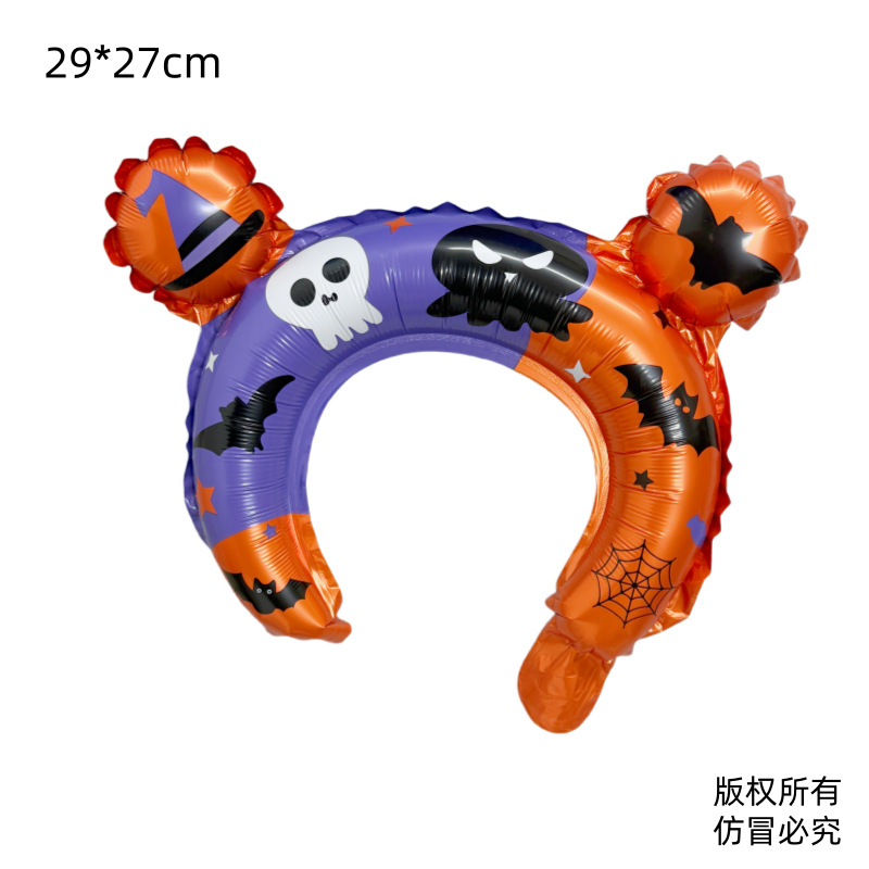 Nuevas diademas de Halloween, bastones, palos de animación, globos, artículos de Halloween, accesorios de decoración para fiestas, globos de aluminio image 13
