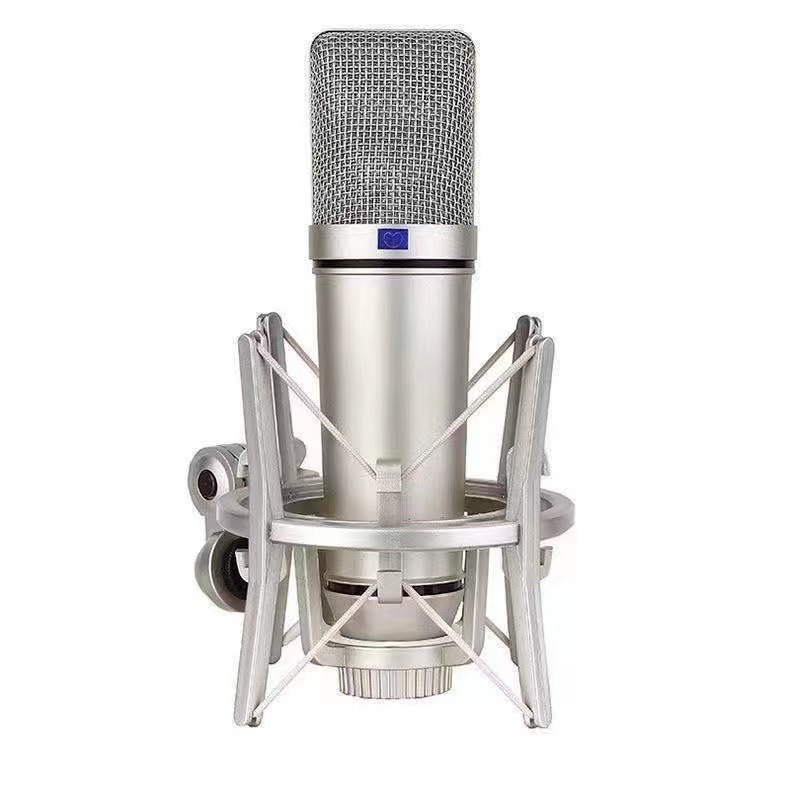U87 micrófono de condensador grabación transmisión en vivo karaoke micrófono red equipo rojo conjunto completo de estudio de grabación de tarjeta de sonido teléfono móvil computadora