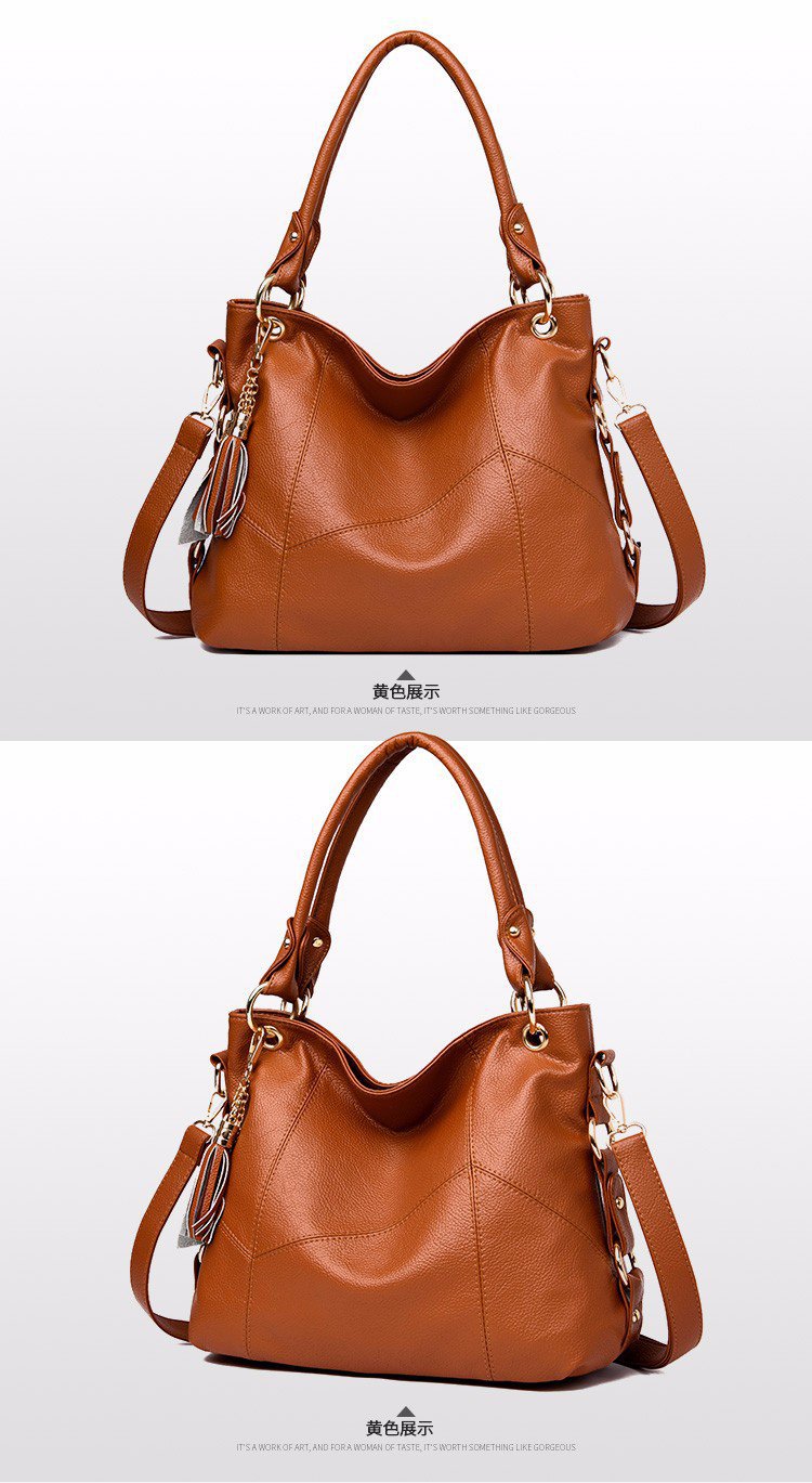 New fringed large-capacity tote women's bag, European and American trend Hobo single-shoulder handbag, cross-border one-piece delivery worldwide undefined