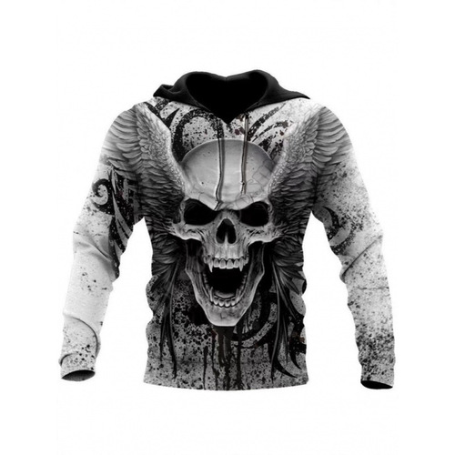 Angel Death New 3D Full Print Spring and Autumn Men's Hooded Sweatshirt Loose Neutral Casual Crewneck Sweatshirt