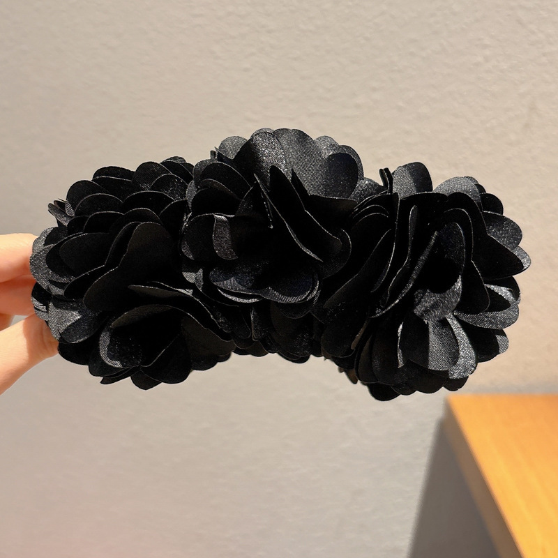 Caro con rosa roja clip de agarre para mujeres 2025 nuevo toque de cabeza de flores de super hadas explosión clip de tiburón