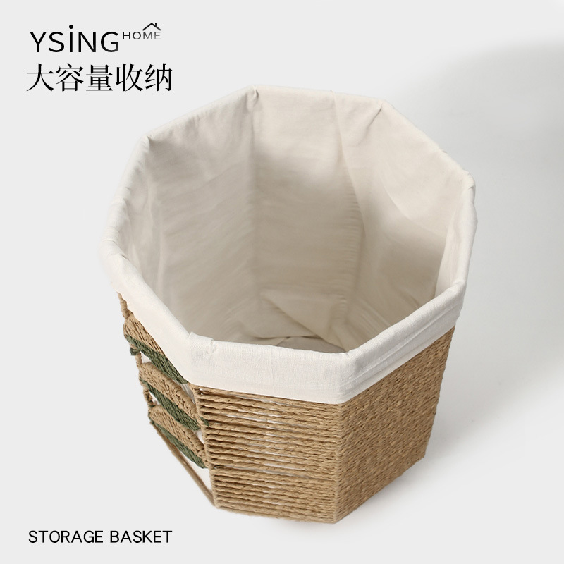 仿藤编脏衣篓家用高颜值轻奢衣服收纳筐大容量绳编家庭洗衣脏衣篮|undefined