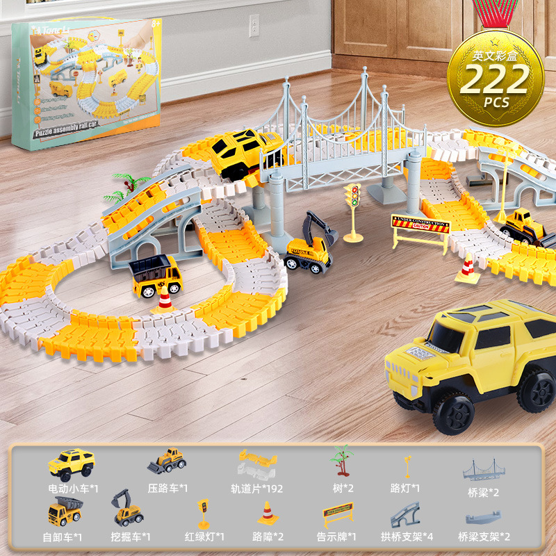 TongLi juguetes ferroviarios transfronterizos juguetes educativos eléctricos para niños vagones de ingeniería regalos de cumpleaños puestos al por mayor