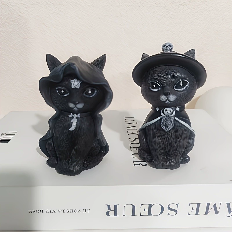 Кошачьи резиновые поделки из смолы — фигурки животных, оконные украшения, подходят для украшения дома и сада
