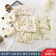 Children's Pajamas Thin Double-Layer Cotton Yarn Summer Round Neck Boys' Air-conditioning Clothes Lace Girls' Home Clothes suit