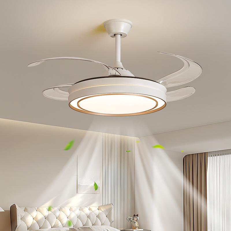 Ventilador de dormitorio moderno simple invisible silencioso ventilador de techo luz de viento grande sala de estar comedor ventilador de techo