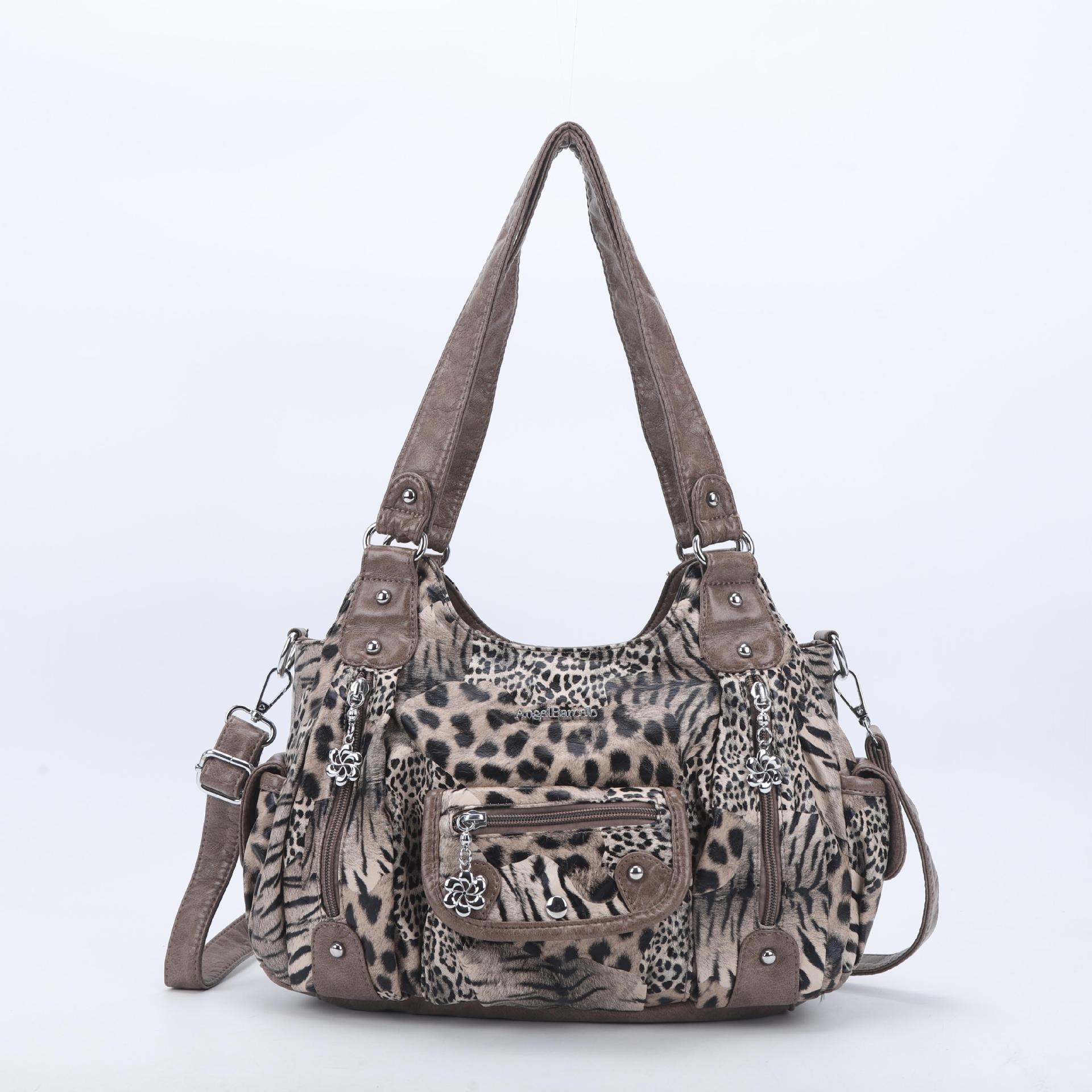 Amazon nuevo multi-funcional bolso de las mujeres multi-color tie-dyed pu casual hombro bolsa de mensajero al por mayor