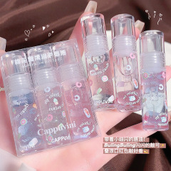 Cappuviniマシュマロ唇蜜潤唇膏ガラス透明唇油潤い保湿水光唇釉薬口