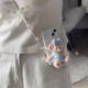 Cute Bear Rose Bow Sweater Phone Case Back Clip Crossbody Lanyard Back Plush Doll Phone Back Clip