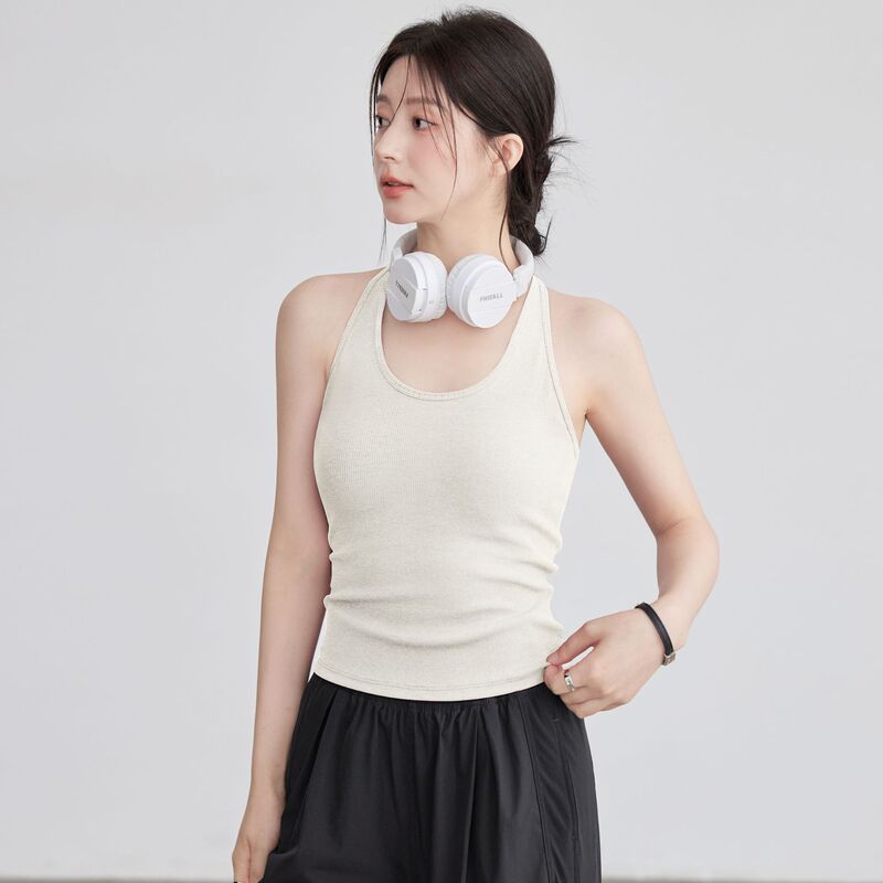 2025夏季新款瑜伽健身美背纯色可外穿瑜伽套装女修身显瘦文胸套装|undefined