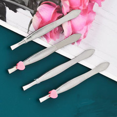 Factory-made 430 Stainless Steel Flat & Slanted Eyebrow Tweezers, Eyebrow Tweezers for Hair Removal, False Eyelash Grafting Clips, and Precision Eyebrow Tweezers