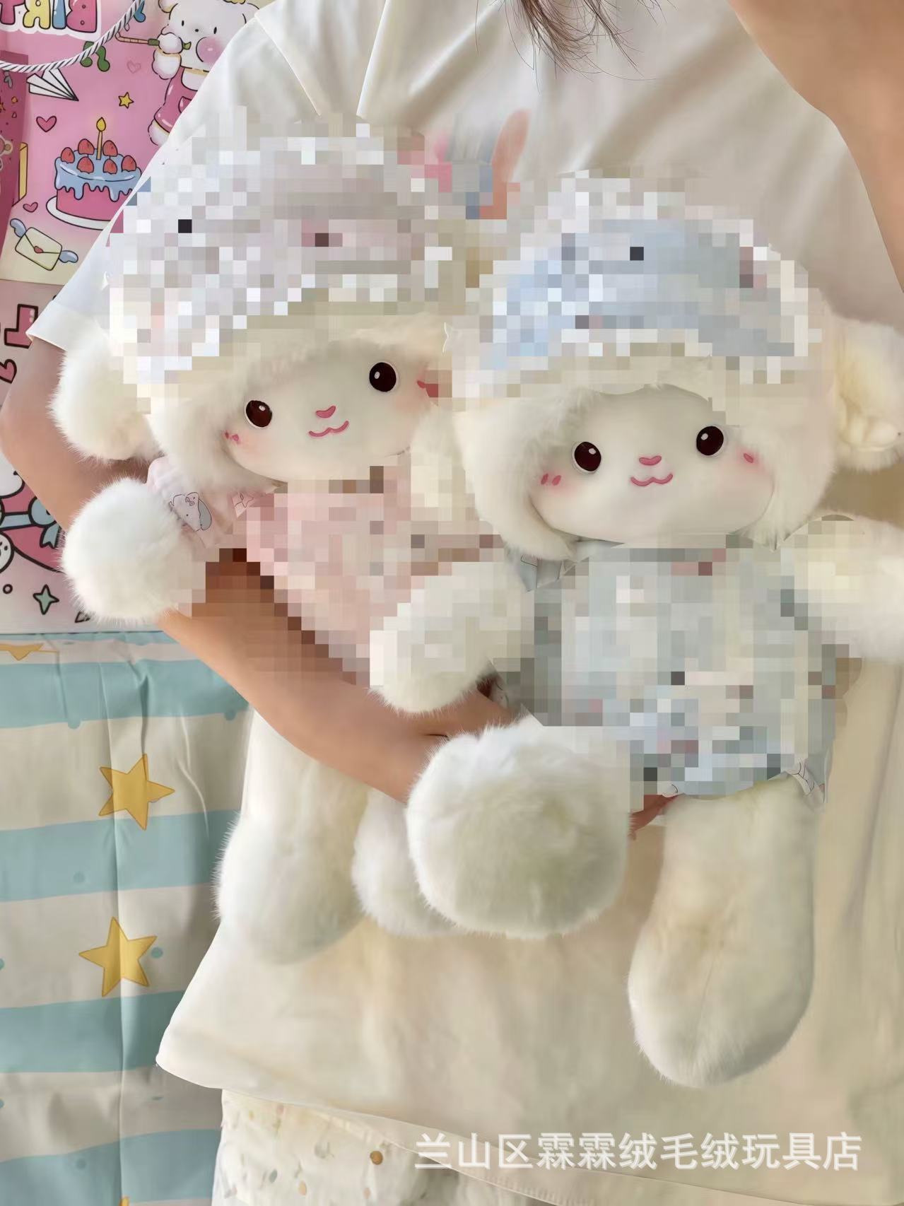 Popular fluffy little sheep plush toy, running lamb doll, children's sleeping pillow, gift toy