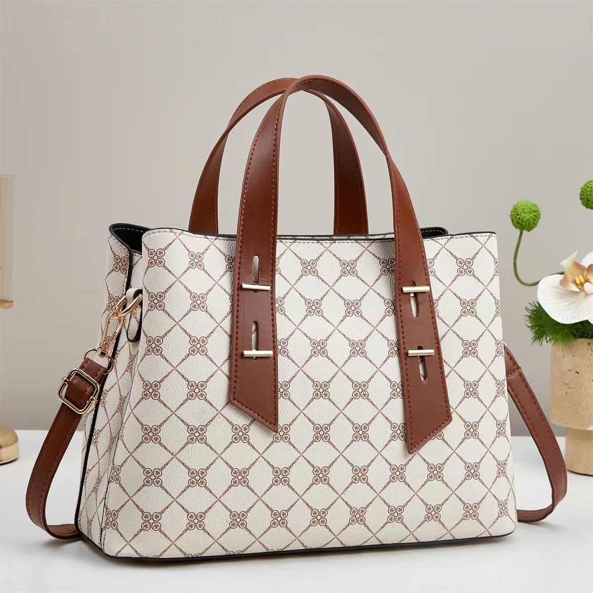 Bolso de moda 2025, nuevo diseño de contraste de color bolso de mujer, bolso de hombro casual de gran capacidad, bolso de mano
