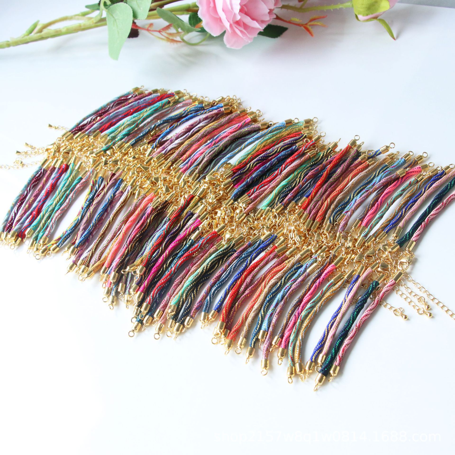 All Seasons Season 1 Piece Cord Cord String 155mm DIY Woven Hand Strap Chain Ethnic Style Stripe