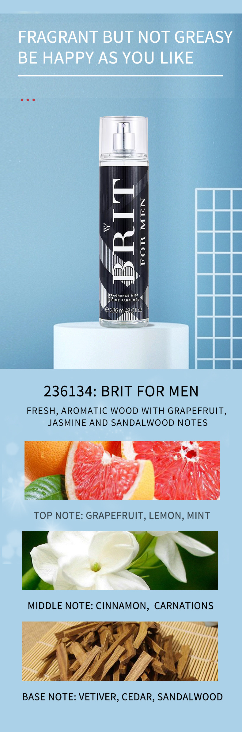 Parfum Vitol Blossom pentru bărbați, spray de corp de lungă durată, cosmetice pentru păr drept_voghion.com