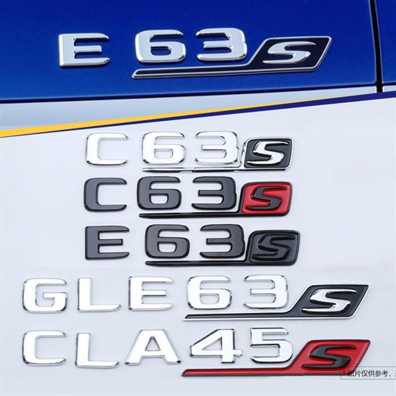 Mercedes-Benz C-Class, E-Class, S-Class, GLC63S car stickers, E63S car emblem, GLE63S lettering, C63S rear emblem, modification