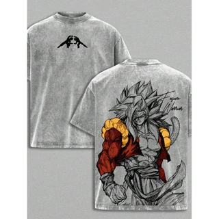 230克 Gogeta Tshirt Washed – Fusion Warrior  SSJ4 Gogeta An