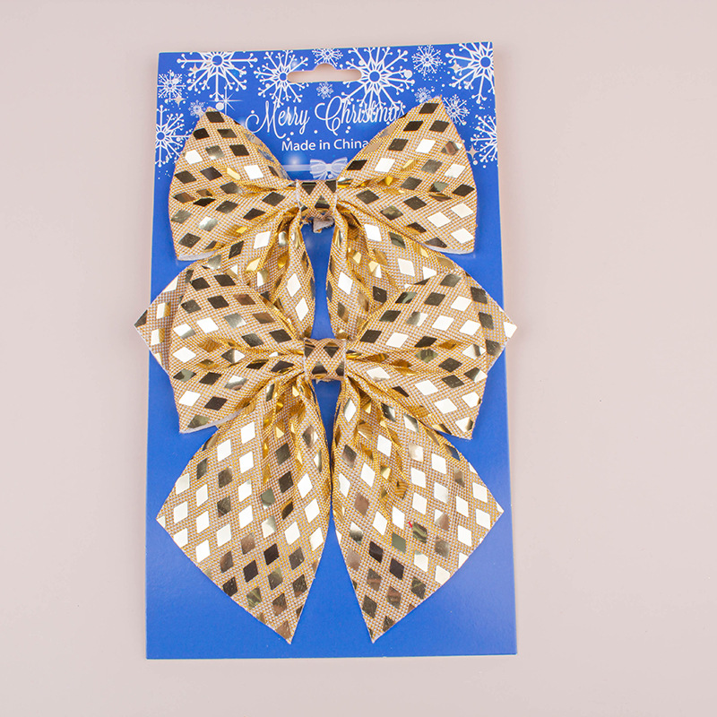 Tejido personalizado sequinilla decoración navideña arco ventana fiesta atmósfera hornear accesorios de embalaje de regalos accesorios