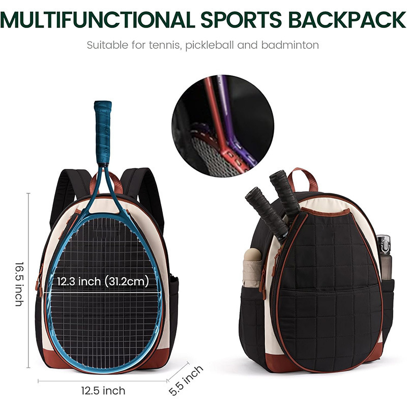 Nueva bolsa de tenis, mochila de tenis casual de mujer con soporte de tazas y zapatos, bolsas de raqueta de tenis, bolsas de pelota.