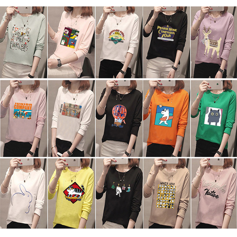 Street Vendor's Cheap Women's T-Shirts for 2-5 Yuan with Free Shipping. Alibaba Wholesale Website 1688 Long-Sleeve Base Shirts Clearance