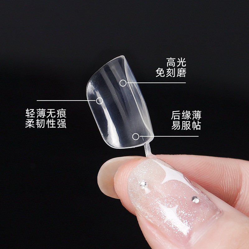Manicura pie uñas pieza desgaste sin costuras pasta completa parche de puntera transparente alta 240 piezas tallado libre de molienda ultrafino tienda especial producto terminado