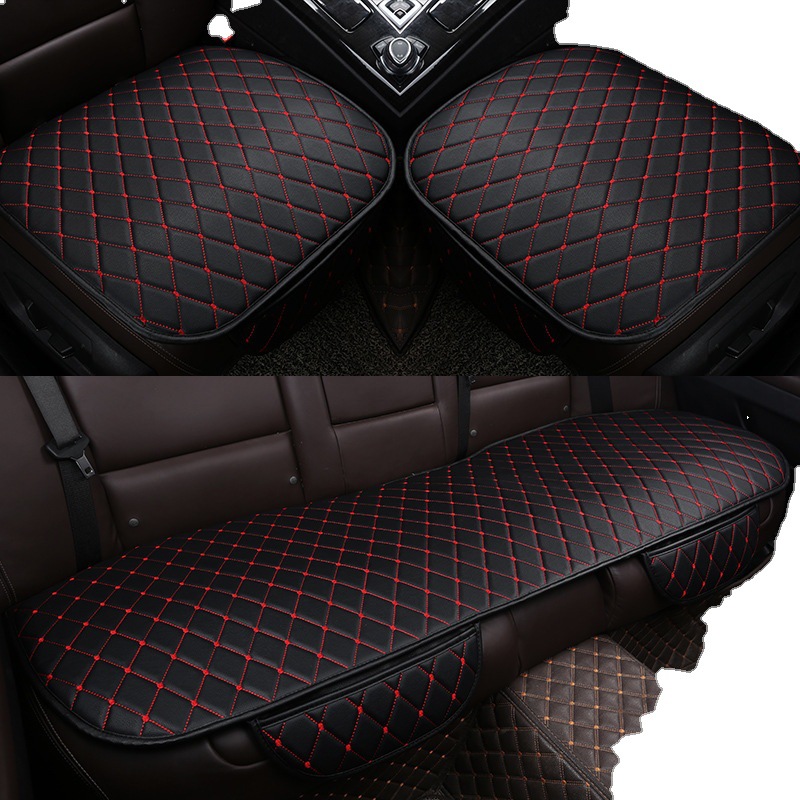 El Comercio exterior caliente-Venta de cuero cojín de asiento de coche cuatro estaciones de cuero cubierta de asiento de coche cubierta de asiento de una sola pieza entrega de una sola pieza image 6