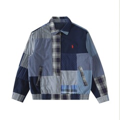 小马Ralph Lauren东京限定双面穿拼接牛仔外套夹克走秀款重工拼接