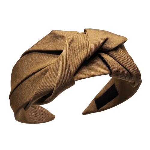 Korean Dongdaemun headband French-style elegant cross-twist wide-brimmed hair clip retro outer-wearing textured internet-famous headdress