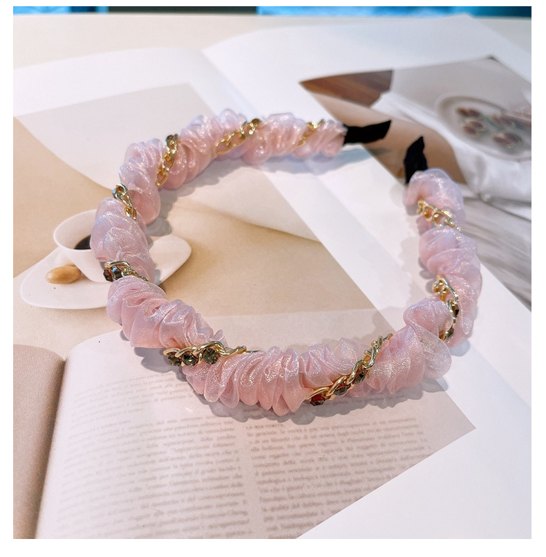 Korean Chain Rhinestone Headband display picture 9