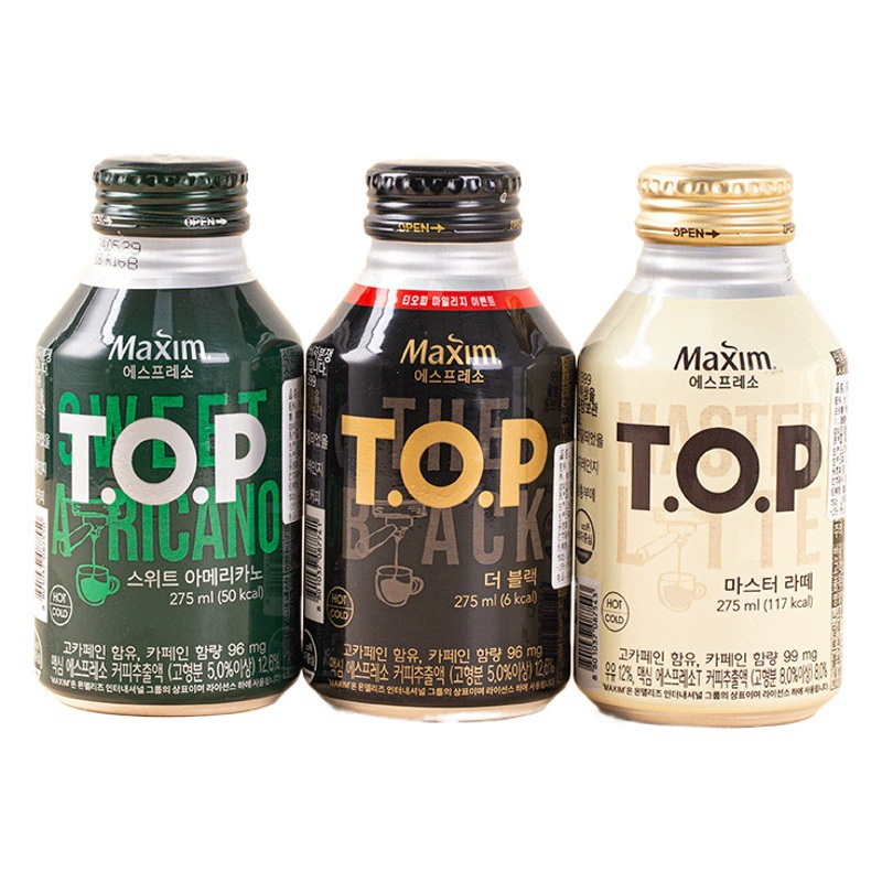 Южная Корея импортировала Maixin TOP шелковистый латте 275 мл американский черный кофе освежающий напиток