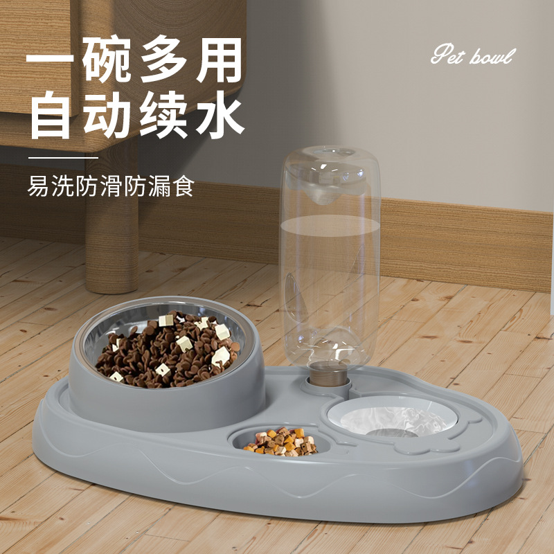 猫碗宠物用品厂家批发不锈钢自动饮水防黑下巴宠物碗狗碗猫食盆