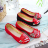 Retro embroidery flower embroidered cloth shoes one pedal lady single shoes