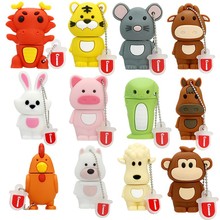 卡通PVC十二生肖U盘 创意动漫可爱虎年优盘 16g时尚迷你男女生U盘