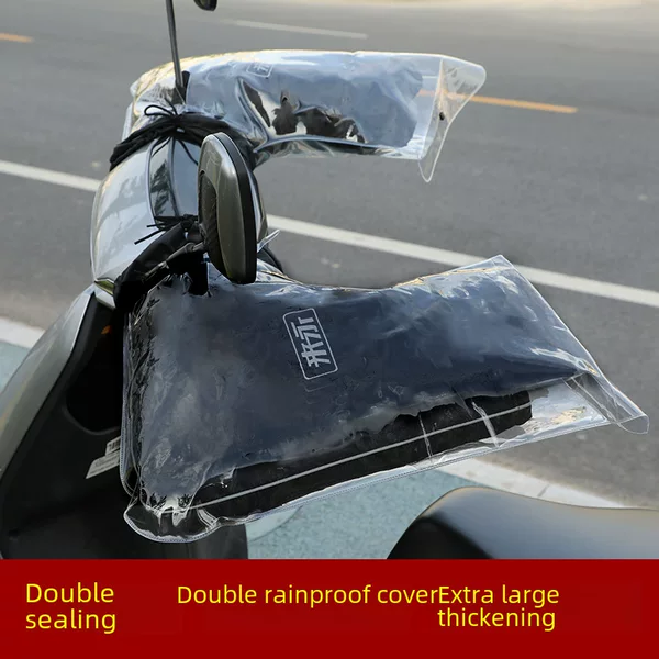 Electric Handle Cover Motorcycle Handle Cover Winter Warm Hand Guard Tricycle Pedal 125 Thickened Weatherproof and Cold-proof