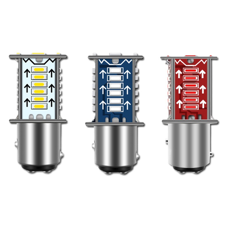 Longsheng motocicleta LED luz de freno 1156 1157 4014 30smd flash trasera Luz agua