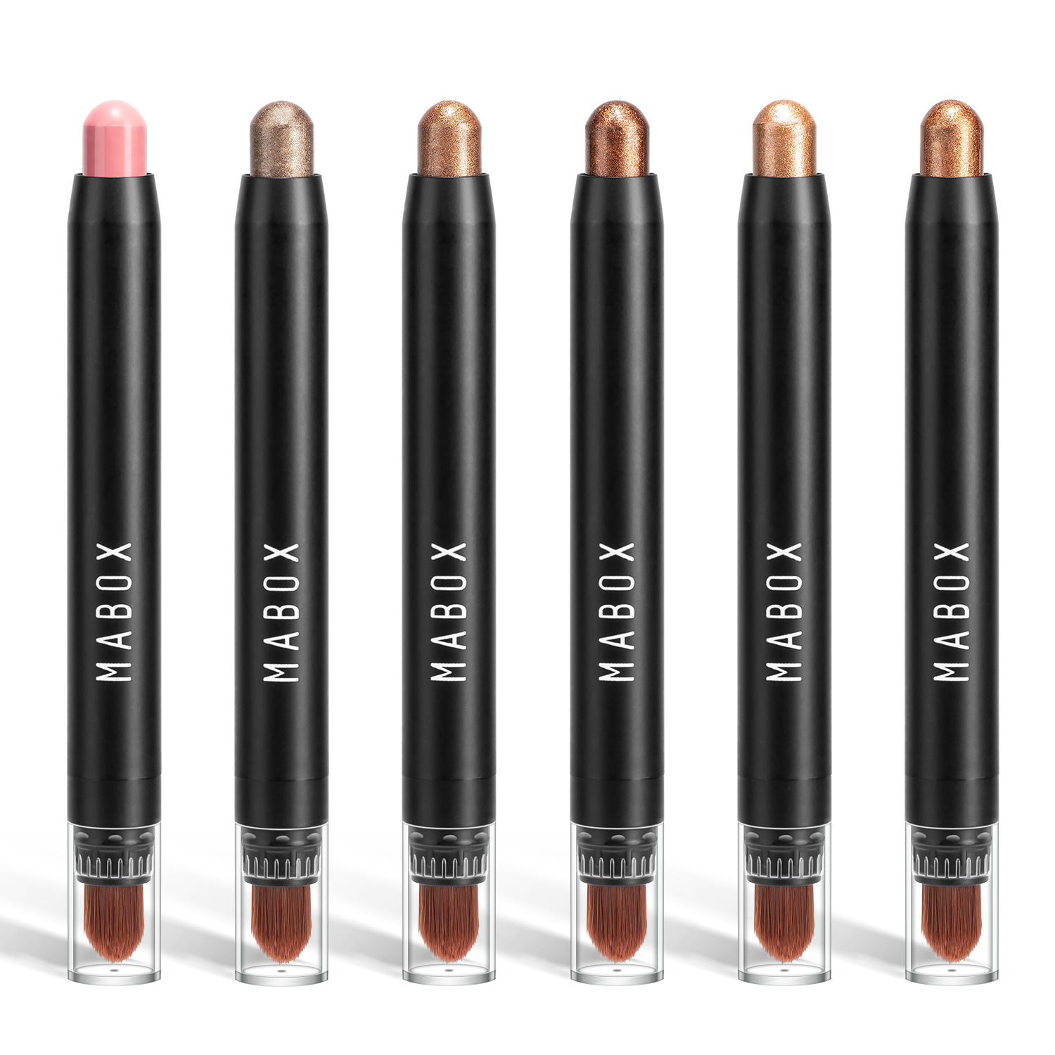 MABOX pearlescent eyeshadow stick, eye makeup, colored pen, high-gloss rotating eyeshadow, horizontal pencil, shiny with brush head, makeup undefined