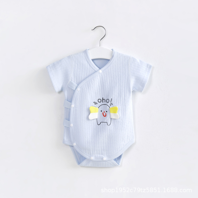 Bebé mono verano mameluco niño triángulo mameluco verano manga corta delgada recién nacido Ropa bebé vaina