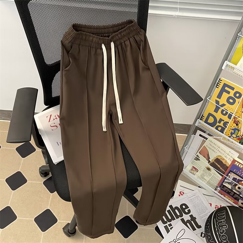 Pants Boys Early Spring Autumn Pants Sports Sweat Pants Wide Leg Pants Straight Loose Couple Casual Pants