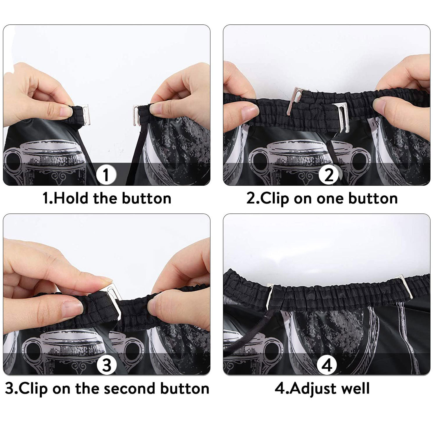 Capa de peluquería de 145*120, delantal de peluquería negro estampado, chal, capa, antiadherente para permanente y tinte, cepillo para recoger el cabello