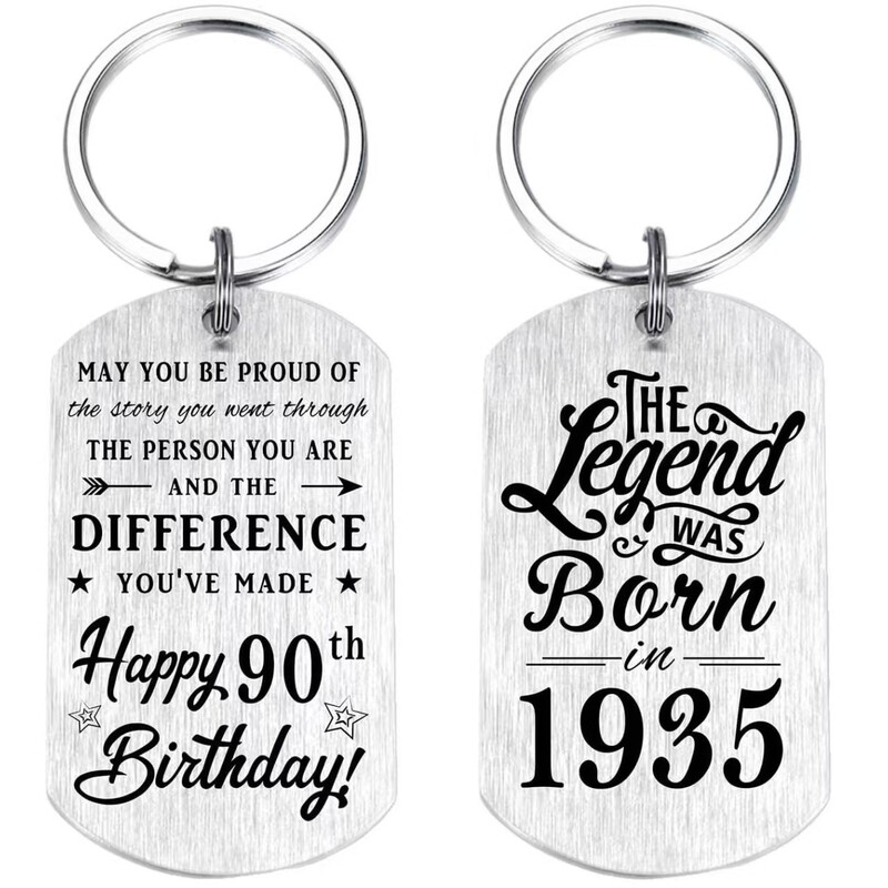 Stainless Steel Keychain Father's Day Commemorative Gift Best Dad Creative Engraved Keychain Accessory Pendant