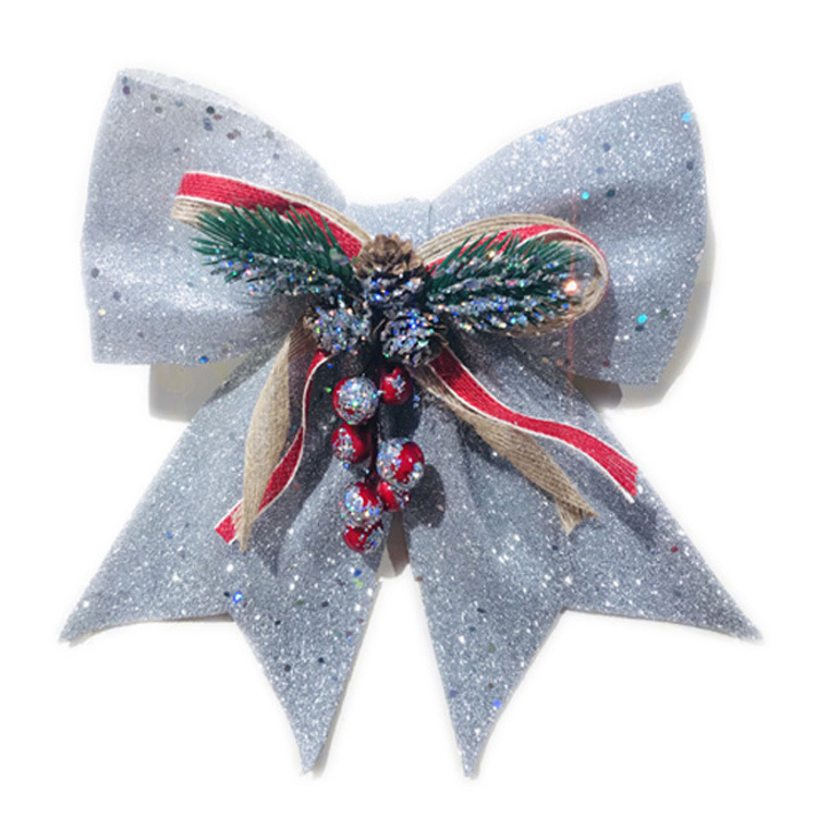 卸売りの大きいサイズの新型のクリスマスの蝶結びのクリスマスツリーの松果の金粉の結び目のホテルのデパートの装飾用品|undefined